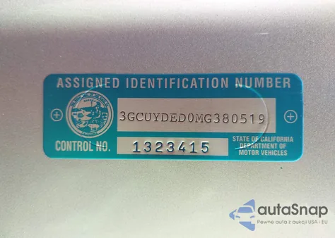 2021 Chevrolet Silverado 1500 4Wd Short Bed Lt z USA, uszkodzony, nr VIN 3GCUYDED0MG380519